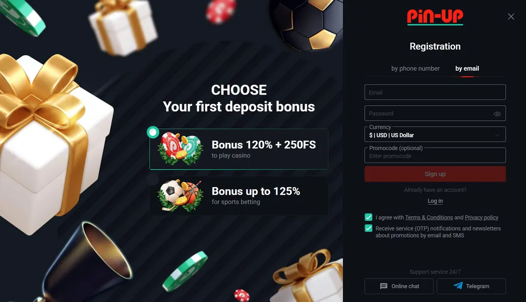 Pin Up Casino kayıt olma ve hesap açma rehberi