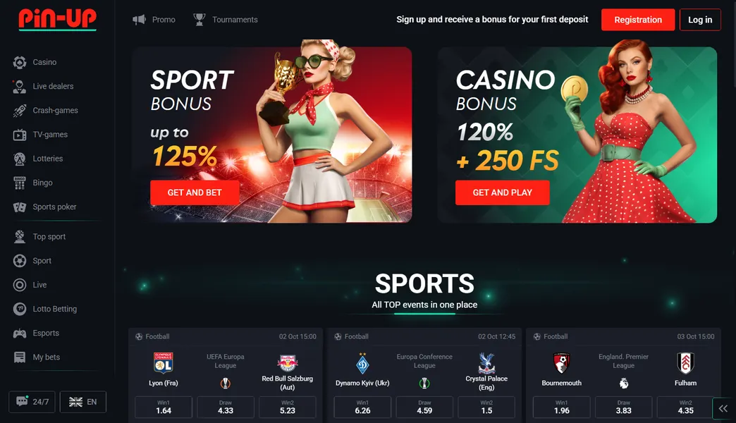 Pin-Up online bahisler ve sanal sporlar